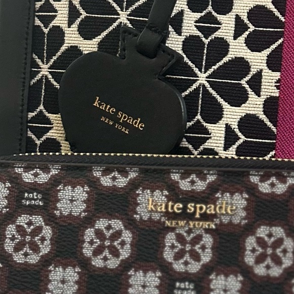 Kate Spade Black and Pink Floral Tote with matching wallet - Picture 3 of 3